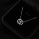 Qi Xiaomi's Beating Heart Double C Pendant Necklace Girls' Clavicle Chain Light Luxury Chinese Valentine's Day Birthday Gift for Girlfriend Beating Heart Necklace Exquisite Gift Box