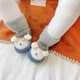 Rabbit Big Wen Baby Shoes 0-1 Years Spring and Autumn Soft Sole Toddler Shoes to Prevent Loss of Newborn Baby 0-6-12 Months Shoes and Socks Not Falling Blue Sheep Shoes and Socks 1 pair, average size, inner length 12.0cm (0-12 Months is recommended)