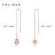Xie Ruilin (TSL) Câble d'oreille en or 18K pour les boucles d'oreilles Gourd Fritilary Love pour femmes AG684-685 AG685-Love Ear Cable (une paire)