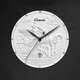 Caluola watch men's mechanical watch fully automatic retro relief waterproof thin belt watch gold and white belt CA1278