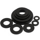 Wenzhi black nylon gasket plastic flat gasket flat washer insulating flat gasket high temperature resistant plastic gasket M2-M20 M8*16*1.5 (100 pieces)