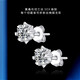 Luo Ximan earrings for women, diamond-encrusted high-end earrings, birthday gift for girlfriend and wife, certificate, luxury gift box + one-carat moissanite earrings