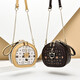 Blackkiss Bag Женская сумка для кросс кубика Сумка маленькая круглая сумка для торта маленькая сумка сумочка сумка для плеча женская повседневная сумка высокого класса подарка на день рождения подарки бежевой цепной сумки (высокая версия)
