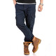 Jeep Spirit Jeep Casual Jeep Herren Multi-Pocket Straight Lose Arbeitshose Herbst und Winter Mode einfache Herrenhose 9921 J9921 Blau Größe 40