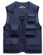 
JP Spring, summer and autumn thin men's vest multi-pocket quick-drying mountaineering photography jacket 9898 dark blue L (suitable for 125 Jin [Jin equals 0.5 kg]-140 Jin [Jin equals 0.5 kg])