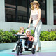 Hafulong (Hafulong) Kinderdreirad doppelte Zweisitzer Baby Fahrrad Twin Cart Baby Leichter Kinderwagen Großer schwarzes Doppelflugzeugrad + Sicherheitsgurt + Heckkorb