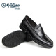 Goldlion Men's Shoes 2025 New Autumn Men's Leather Shoes Business Slip-on Light Sole Slip-On Black Loafers Black Hand Scratch Pattern 38 The size is too large, it is recommended to choose one size smaller