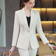 Purple Charming Business Suit Women's Autumn and Winter Long-Sleeved Small Suit Jacket Korean Style Slim Fit High-Level (Off Shelf) White (Single Suit) XL (Recommended 110-120 Jin Jin equals 0.5 kg)