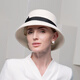 EEEE new autumn and winter elegant wool hat, elegant and versatile British hat, winter fashion women's hat, white adjustable