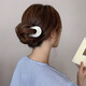 Mengkeduo acetic acid U-shaped hairpin for women, retro ball headband, hairpin, Chinese-style high-end elegant daily hairpin, U-shaped hairpin (off-white)