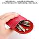 MONBERS Kopfschicht Cowide Multifunktions-Schlüsselbeutel Auszug Mini Compact Key Bag große Kapazität männliche und weibliche Autoschlüssel universelle Kaffeefarbe