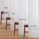 Sun-protecting window screen, transparent and opaque, pleated white gauze curtain, living room, bedroom balcony, embroidered window sand curtain, solid color, semi-transparent, width 4.0, height 2.7, one hook can be shortened