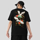 Denon supreme short-sleeved embroidered T-shirt for men and women fashion brand summer Chinese style Monkey King Pure Cotton Loose National Trend Couple T-shirt T733 Black XL code (recommended 136-155 Jin [Jin equals 0.5 kg])