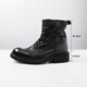 Illusionist Original Design Japaner High-Top Martin-Stiefel erhöhte einzige dicke alleinige lässige und personalisierte Leder-Herrenstiefel schwarz 43