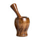 Garlic pounder manual wooden solid wood jar garlic paste garlic mortar old-fashioned mashing medicine grinder jujube wood A-grade medium pounding jar + pounding stick original color unpainted jujube wood