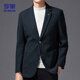 Lomon Woolen Suit Men's Spring and Autumn Business Casual Suit Thick Coat Jacket Men's 85XF Lake Blue XL