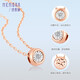 Shipulin 18K gold diamond pendant revealing diamond necklace women's bubble bead pendant 18K gold diamond 18K rose gold