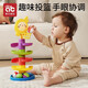 Aibedila Babyspielzeug über 6 Monate im Alter von Rätsel Frühschul 778891112 2 Baby Shooting Track Bälle 5. Stock Gelber Kaninchen [mit 4 Kugeln]