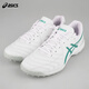 ASICS Tannoy Football ASICS CALCETTO 2E wide-footed TF human grass kangaroo leather small C3 football shoes 1113A048 white green #1113A048-103 shoe last 2E 41.5 (260mm)