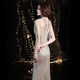 Cooles Huke Abendkleid für Frauen 2022 Neues High-End-Temperament Slim Aura Queen Fishtail Abendkleid für Frauen 2022 Nischenchampagner Langstil L.