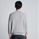 Announcement bird half zipper stand-alone cardigan men's casual pullover straight knitted sweater KEBY243060U ash 52