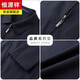 Hengyuanxiang high-end pure wool executive jacket men's middle-aged dad wear department-level cadre business jacket spring and autumn coat coat navy blue (genuine 100% wool) L 175