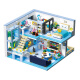 
Compatible with Lego building blocks for girls building street view castle assembled kitchen play house house small villa girl toys dog fashion home + lighting 1048 pieces