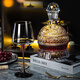 Flower Language Four Seasons High-end Red Bow Tie Red Wine Glass Set for Household Light Luxury and High Value Burgundy Crystal Goblet Rotating Decanter White Diamond Stand + Upright Decanter + Wine Glass 500ml 6 pieces