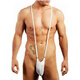 Herrenunterwäsche Schnalle Silky Suspender Tanga Herren Bündelung T-Turer u konvexes Design Gay Thong 0 Blau (BD) Männer-einzelne Größe