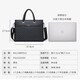 WILLIAMPOLO Men's Gift Business Briefcase Men's Handbag Large Capacity Business Men's Bag 14-inch Computer Bag Fashion Trend Black Plaid (37.8*27.5cm) 14-inch