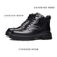 J.Benato [Buque insignia de la marca] Botas de cuero para hombres Botas de cuero para hombres Genuine Leather Men's Gen Velvet Boots Martin de suela gruesa cálida NUEVO Winter Style Black 40