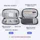 Benzheni Digital Data Cable Storage Bag Travel Portable Charger Hard Drive Headset Mouse Mobile Power Accessories Storage Bag Double Layer Gray