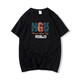 Gzat Hong Kong Trendy Marke kurzärmeligte T-Shirt Herren Hong Kong Style Pure Cotton halbärmelte lose Sommer-T-Shirt-Basishemd-Hemd-Klamothirt-Kurkumakkleidung T-Shirt-687 s