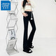
Jeanswest jeans women's trendy and fashionable retro high waist stretch slim fit slim floor versatile trousers for women 6636 black trousers M