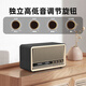 Mountain Shui Retro Bluetooth Speaker High-quality Subwoofer Home Living Room HiFi Desktop Audio Amplifier All-in-One Office Home TV Computer Surround Sound Bluetooth Audio Q2 Yahei + 4 Speaker + 5.3 Bluetooth + Adjustable Sound