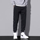 Woodpecker Pantalons décontractés Men Loose Loose Summer Nouveau style Harun Trendy Workwear Pantalons sportifs polyvalents Men 9859 Black Plus Velvet 3xl