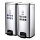 CCKO commercial stainless steel trash can with lid and foot pedal large capacity large foot pedal classification bucket lobby shopping mall outdoor