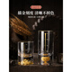 Creative Gold Foil Jinshan Erliang White Wine Glass Set Large Household 100ml Crystal Glass 2 Liang Spirits Small Drinkware Household High-end Liquor Glass Set Le Aijin Wine Tasting Cup Jinshan Erliang White Wine Glass/6 Pack + Bamboo Wood 6-hole Tray