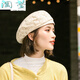 HTKD new beret women's spring and summer thin lace beret women's summer Korean style versatile beret hat elegant style burgundy