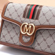 KUQIDAISHU This year's popular shoulder bag for women's bag 2025 new high-end fashion luxury small square bag crossbody bag women's bag 9221 checkerboard plaid coffee color