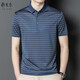 
CEO Yageol Mulberry Silk Short Sleeve T-shirt Men's High-end Lapel Daddy Summer Middle-aged Striped Polo Shirt Trend FCY-A829 Red L 170 Recommended 120-140Jin [Jin equals 0.5 kg]