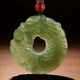 Impression Eyes Valentine's Day Gift Fish Transformed into Dragon Hetian Jade Peace Buckle Pendant Zodiac Dragon Jade Pendant