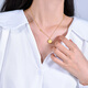 Chow Tai Fook Fu Qi Xiaolong Baofoot Golden Gold Halskette Anhänger Halskette (Arbeitsgebühr: 420 min) EOF677 40 cm Volles Gold ca.