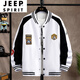 Jeep Spirit Teenagers printemps et automne Nouveau costume de baseball Boys Vestes belles vestes adolescents automne xycp-724 noir L