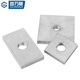 Guwanji 304 stainless steel square nut square washer iron galvanized rectangular iron square nut square female aluminum profile square M6 (20*20*4mm) 5 pieces 304 material