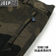 吉普（JEEP）【高档轻奢】工装裤男宽松直筒裤子多口袋迷彩长裤纯 棉秋冬季厚 厚款 军绿色9926 L