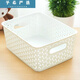 Plastic storage basket sundry basket storage basket desktop storage basket rectangular kindergarten toy storage box without cover large green 35.5*30*21.9cm