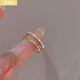 ZHIO niche light luxury double-layered shell ring plain ring adjustable index finger female personality simple fashionable fashionable ring ring shell double-layered ring