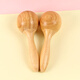 Martillo de arena de madera LU de tres veces instrumento de percusión temprana Bola de arena para niños Martillo de arena de arena de arena para niños de tres colores (1 par)