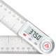 Three-quantity digital display angle ruler universal energy angle ruler protractor woodworking high-precision 90-degree measuring instrument multi-function JDC01 0-200mm (stainless steel ruler body)